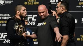 Relive Khabib Nurmagomedov and Tony Ferguson's fiery face off at UFC 249 press conference in Las Vegas (VIDEO)