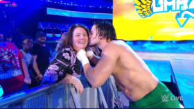 'There is NO coronavirus it's all in the mind,' claims wrestling lothario as he plants kiss on female fan (VIDEO)