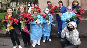 Flowers of gratitude: Georgians save desperate farmer from going broke & shower medics fighting Covid-19 with HUNDREDS of tulips
