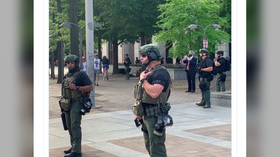 ‘Who are you?’ UNMARKED riot police patrolling Washington DC streets but WON’T IDENTIFY themselves