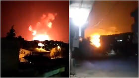 MASSIVE explosions after ‘Israeli jets’ strike army bases in central Syria