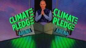 ‘Climate Pledge Arena’: Jeff Bezos unveils massive neon virtue-signal for Seattle NHL stadium he’ll RENAME