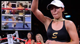 'That was DISGUSTING': Female boxer DESTROYS opponent in SEVEN SECONDS to brutally break KO record (VIDEO)