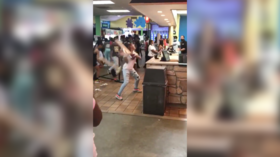 WATCH: Mob of 300+ youths demolish Covid-19 protection at mini golf center, as angry teen SPITS in worker’s face