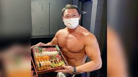 ‘Delivery Machos’: Japanese sushi restaurant hires SHIRTLESS bodybuilders to boost pandemic-hit business (VIDEO)