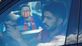 Luis Suarez leaves Barcelona training ground IN TEARS & for final time ahead of proposed move to Atletico Madrid (VIDEO)