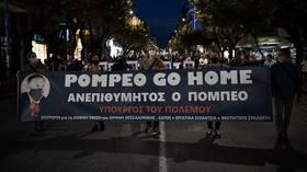 Greek police clash with protesters at rally against Pompeo's visit to Athens (VIDEOS)