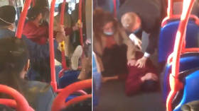 WATCH: Irate bus passenger kicks teenage girl IN THE FACE for not wearing mask, gets swift justice