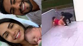 From midfielder to midwife: Brazilian footballer delivers his own baby on sidewalk (VIDEO)