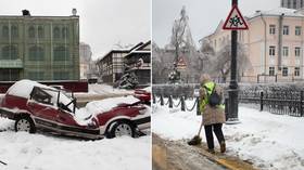 Freak weather triggers state of emergency in Russia's Far East, with freezing ice rain & plummeting temperatures
