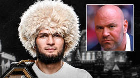 Could Khabib's comeback be on ALREADY? UFC champ teases fans by holding belt as he announces DEC 2 press conference in Moscow