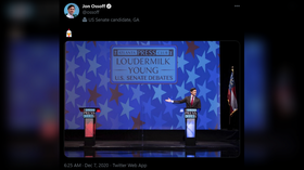 ‘An empty suit debates an empty podium’: Twitter descends into mud-slinging after David Perdue ducks Georgia Senate debate