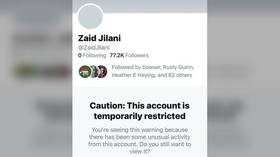 Journalists baffled as Twitter briefly restricts ex-Intercept writer Zaid Jilani after spat with ‘1619 Project’ founder