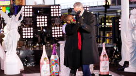 New York mayor celebrates New Year in Times Square... after telling everyone else to stay home