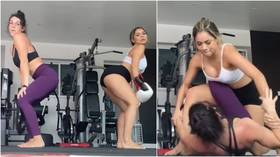 Hard twerk: UFC star Mackenzie Dern gyrates and grapples with Brazilian pop queen at training session (VIDEO)