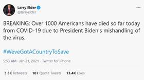 Conservatives ‘mourn’ Americans who’ve died of Covid during Biden’s presidency so far, mimicking Dems who blamed deaths on Trump