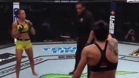 ‘She had to knock her out TWICE!’ Fans rage at UFC referee Herb Dean after crazy finish sees Rodriguez shock Ribas (VIDEO)