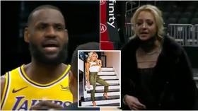 ‘Courtside Karen was MAD’: LeBron James clashes with female fan as she claims NBA star called her ‘b*tch’