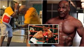 Iron sharpens iron: 54-year-old Mike Tyson displays trademark power as he prepares for ‘megabucks Holyfield trilogy fight’ (VIDEO)