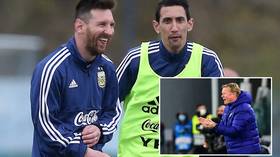 Koeman dismisses ‘disrespectful’ Messi overtures by PSG star Di Maria as Barca icon set to make decision at end of season