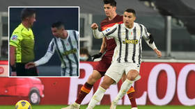 Watch out, ref: Cristiano Ronaldo bags for Juventus against Roma - then grabs for official’s arm as he asks to check goal (VIDEO)