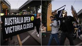 Furious anti-lockdown protestors descend on Australian Open ahead of Victoria’s ‘circuit-breaker’ Covid restrictions (VIDEO)