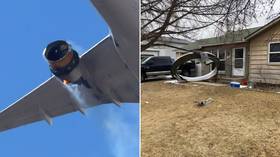 PLANE DEBRIS rains from the sky as United jet makes emergency landing in Denver with engine on FIRE (VIDEOS)