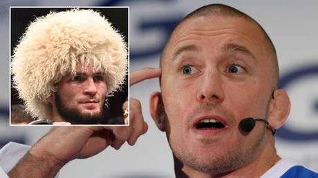 UFC stars Khabib Nurmagomedov (left) and Georges St Pierre © Per Haljestam / USA Today Sports via Reuters | © Mathieu Belanger / Reuters