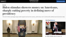 ‘Biden showers money on Americans’?! WaPo mocked for ‘Dear Leader’ vibes in Covid stimulus story