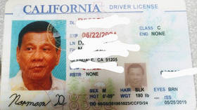 Is that you, Rodrigo? California driver caught using fake license with photo of Philippines president