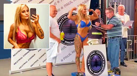 ‘She’s such a tease’: ‘Blonde Bomber’ strips off ‘for the boys’ as Muslim opponent takes scales to toilet for 2nd weigh-in (VIDEO)