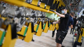 Eurozone business activity rises for the first time in half a year as manufacturing sector shows signs of recovery
