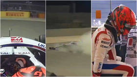Nightmare start: ‘Very angry’ F1 star Mazepin cops abuse after crashing out on first lap of Formula One season in Bahrain (VIDEO)