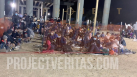VIDEO shows migrants fenced off UNDER A BRIDGE, laying in dirt at US-Mexico border, in purported footage posted by Project Veritas