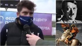 ‘I’d shoot the ref twice’: Russian football manager loses it in incredible referee rant involving Hitler & Napoleon (VIDEO)