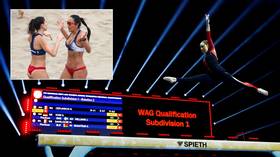 German gymnasts wear full-body attire in stand against ‘sexualization’ – and some people want beach volleyball to follow suit