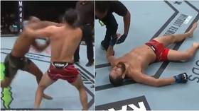 Kamaru Usman OBLITERATES Jorge Masvidal with massive KO in welterweight title clash at UFC 261 (VIDEO)
