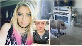 ‘Your life mattered’: WWE star Alexa Bliss distraught as pet pig dies, accuses vets of refusing to treat him