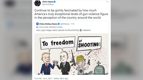 ‘Guess we found who the propaganda worked on’: MSNBC’s Chris Hayes attacked for retweeting Chinese anti-gun cartoon