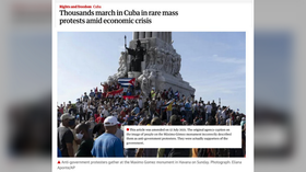 Western media use images of PRO-government rally, protest in Miami to illustrate Cuban unrest as Havana warns of ‘soft coup’
