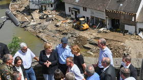 Merkel visits areas ravaged by floods, says Germany needs more climate-focused policy