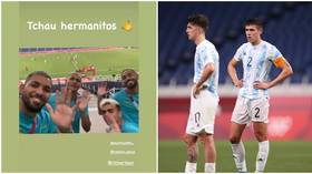 Gold medal trolling: Brazilian players smugly wave goodbye to Argentinian rivals after Olympics exit