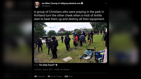 VIDEOS show Antifa attacking Portland ‘prayer event’ as left-wingers claim violent ambush broke up ‘far-right rally’