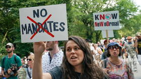 ‘No Nazi pass!’: New Yorkers gather outside city hall to protest mayor’s Covid-19 vaccine-cert order (VIDEOS)