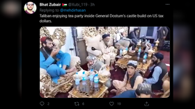 VIDEOS show Taliban fighters lounging in luxurious ex-home of US-backed warlord as pundits blame grift for collapse of Afghan army