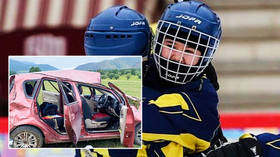 Hockey ace dies at age of 14 after losing control on highway and wrecking car in crash that hospitalized three child passengers