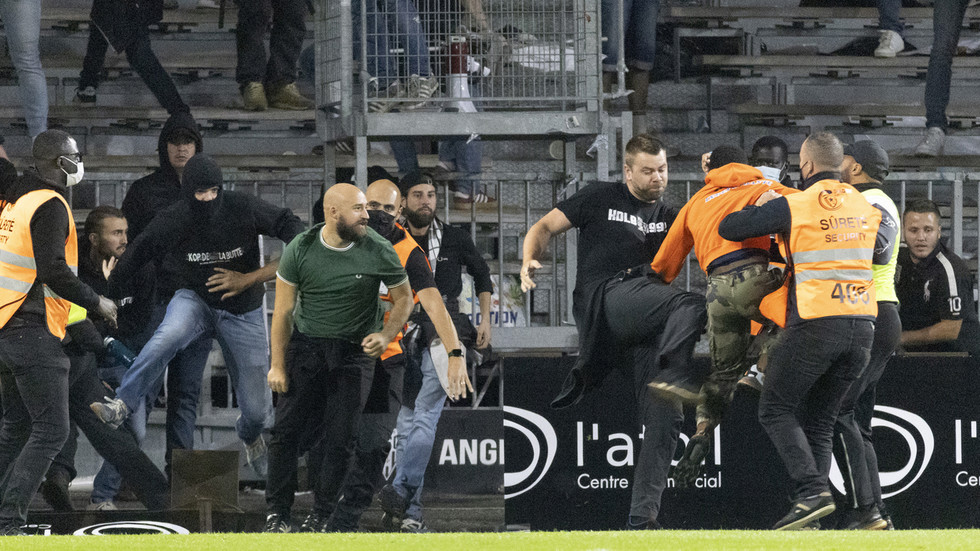 ‘Masturbation’ in the stands & trainers punching fans Violent France