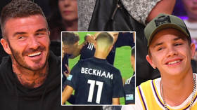 ‘No nepotism there, then?’: Fans joke after Beckham says he’s ‘so proud’ of son’s debut for reserves of US club he co-owns (VIDEO)