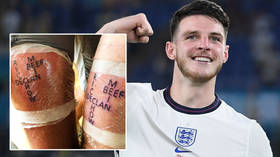 ‘You’ve had a shocker’: Fans endure mockery after adding Declan Rice tattoo to legs... but England football ace says he ‘loves it’