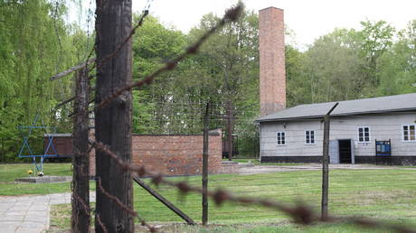 People attend the 71st anniversary of the liberation of the Nazi German concentration camp, KL Stutthof in Sztutowo. © Michal Fludra / NurPhoto via Getty Images